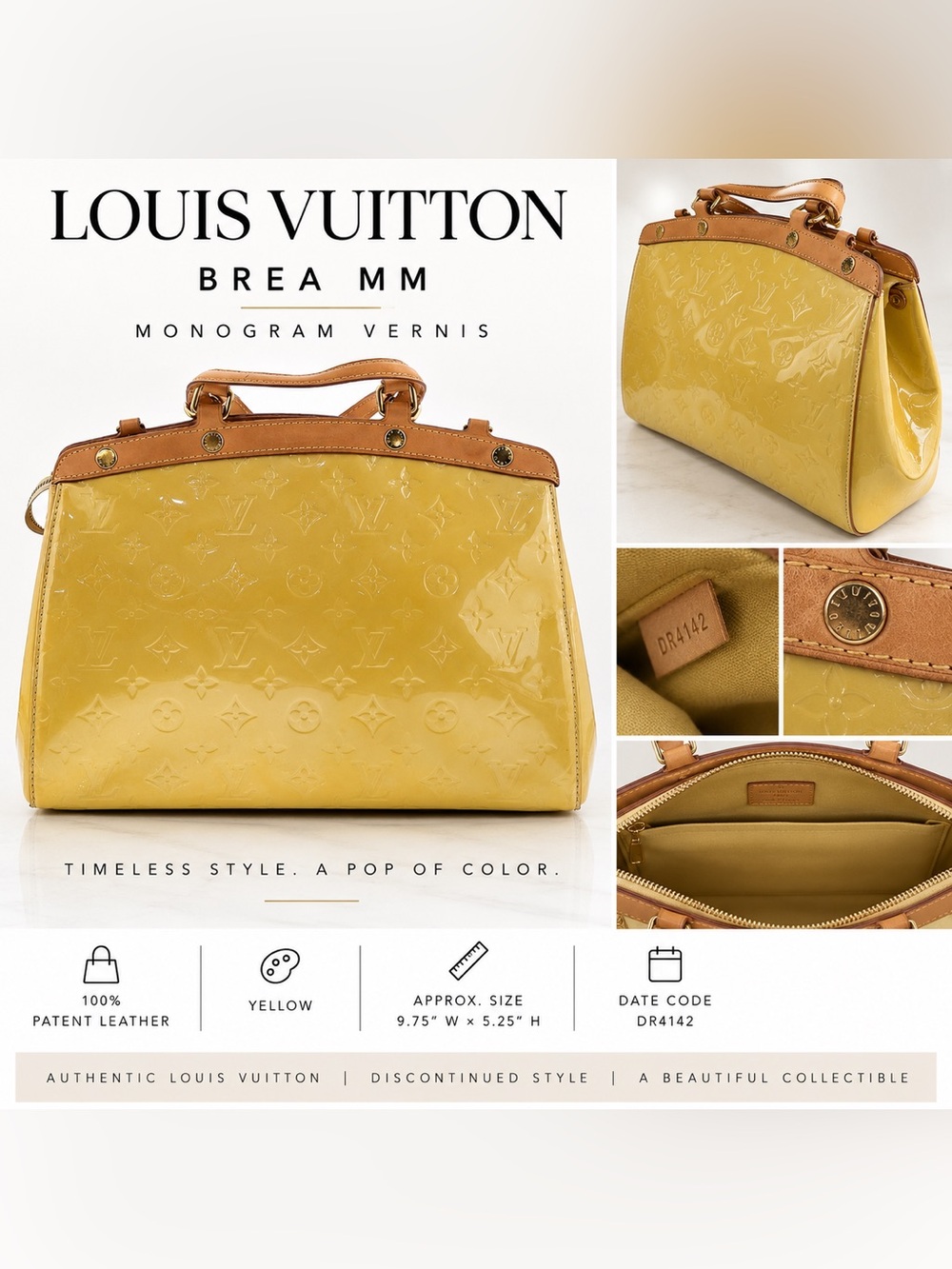 Louis Vuitton Monogram Vernis Brea MM